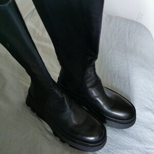 Chunky Faux Leather Boots